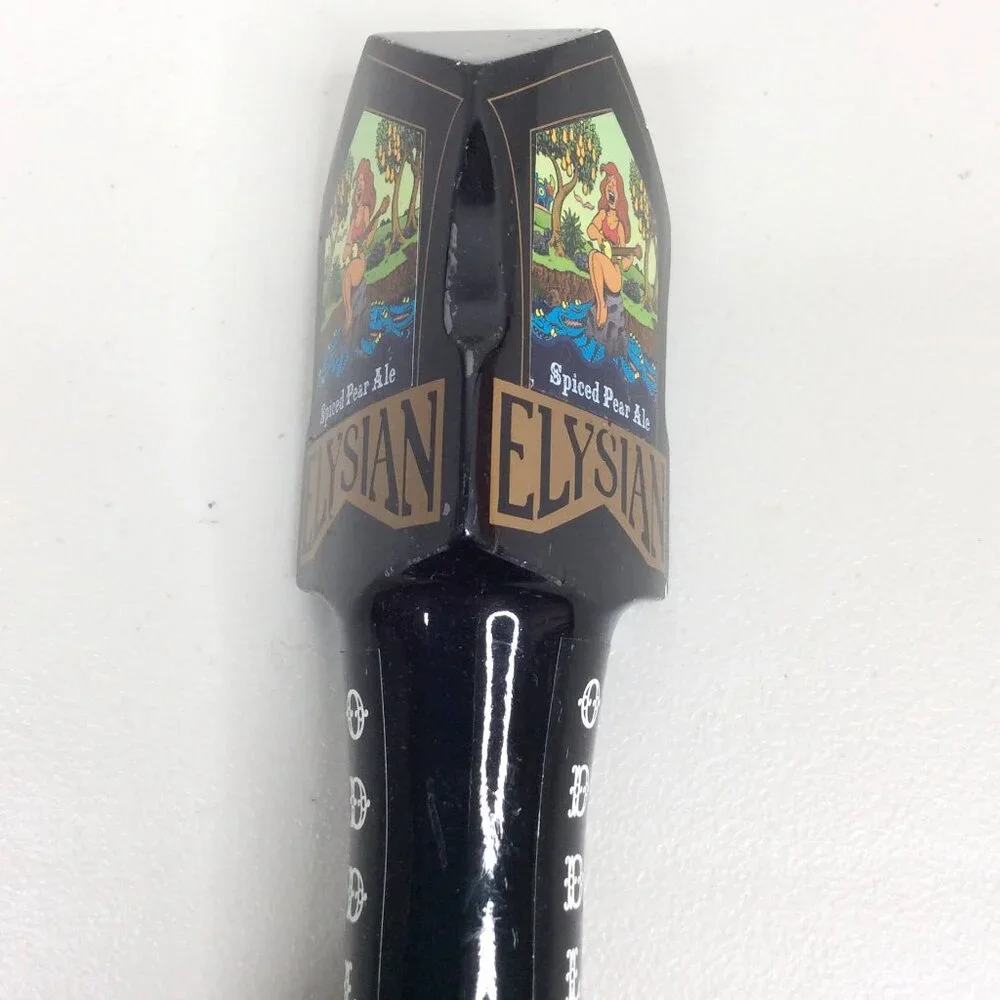 Elysian Spiced Pear Ale Oddland Beer Tap Handle Seattle Washington Wood 10